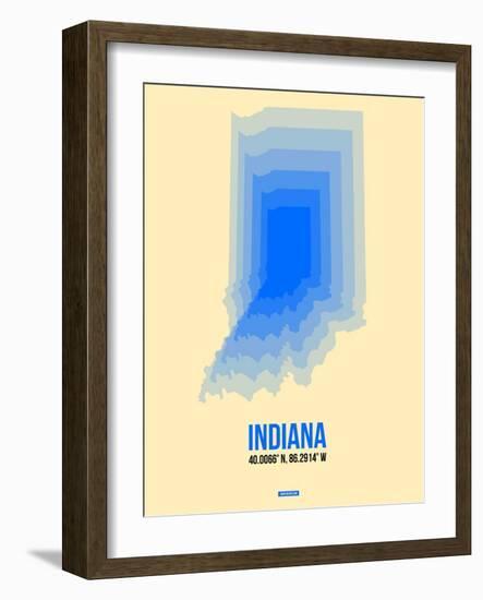 Indiana Radiant Map 1-NaxArt-Framed Art Print