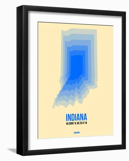 Indiana Radiant Map 1-NaxArt-Framed Art Print