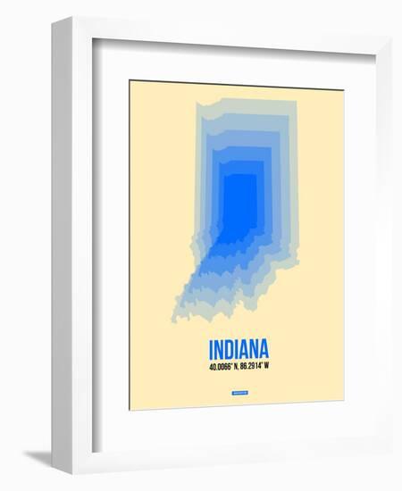 Indiana Radiant Map 1-NaxArt-Framed Art Print