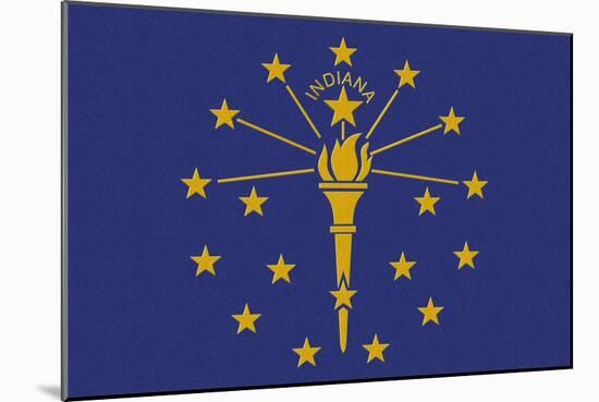 Indiana State Flag-Lantern Press-Mounted Art Print