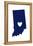 Indiana - State Outline and Heart-Lantern Press-Framed Stretched Canvas