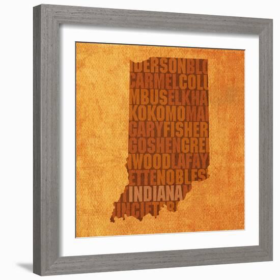 Indiana State Words-David Bowman-Framed Giclee Print