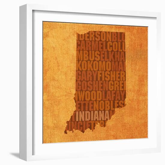 Indiana State Words-David Bowman-Framed Giclee Print