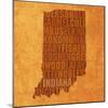 Indiana State Words-David Bowman-Mounted Giclee Print