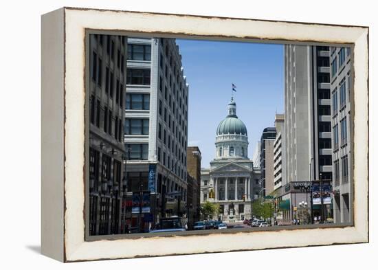 Indiana Statehouse, the State Capitol Building, Indianapolis-Michael Runkel-Framed Premier Image Canvas