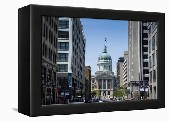 Indiana Statehouse, the State Capitol Building, Indianapolis-Michael Runkel-Framed Premier Image Canvas