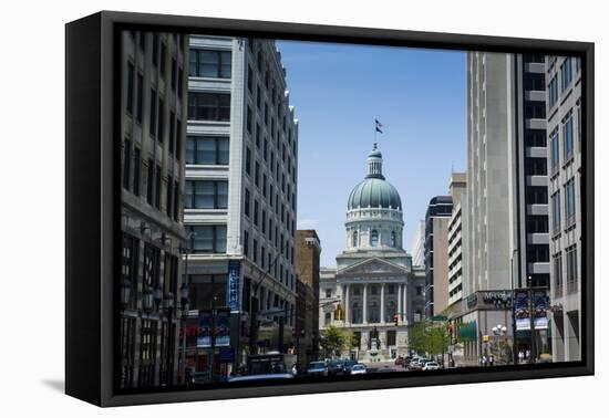 Indiana Statehouse, the State Capitol Building, Indianapolis-Michael Runkel-Framed Premier Image Canvas