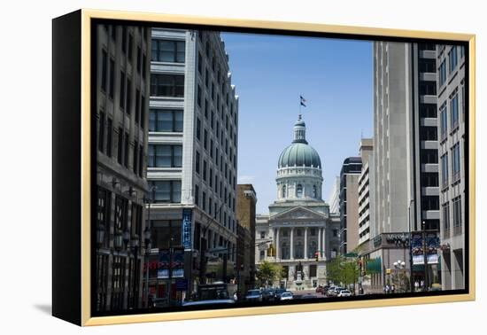 Indiana Statehouse, the State Capitol Building, Indianapolis-Michael Runkel-Framed Premier Image Canvas