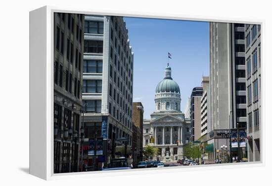 Indiana Statehouse, the State Capitol Building, Indianapolis-Michael Runkel-Framed Premier Image Canvas