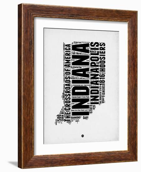 Indiana Word Cloud 2-NaxArt-Framed Art Print