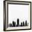 Indianapolis City Skyline - Black-NaxArt-Framed Art Print