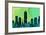 Indianapolis City Skyline-NaxArt-Framed Art Print