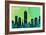 Indianapolis City Skyline-NaxArt-Framed Art Print