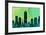 Indianapolis City Skyline-NaxArt-Framed Art Print