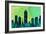 Indianapolis City Skyline-NaxArt-Framed Art Print