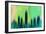 Indianapolis Downtown Skyline-NaxArt-Framed Art Print