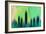 Indianapolis Downtown Skyline-NaxArt-Framed Art Print