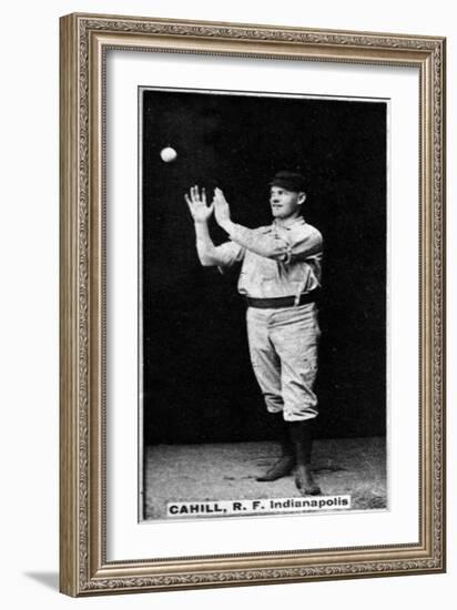 Indianapolis, IN, Indianapolis Hoosiers, John Cahill, Baseball Card-Lantern Press-Framed Art Print