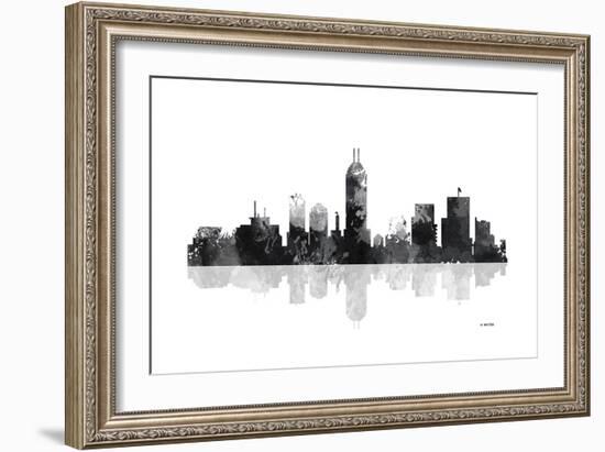 Indianapolis Indiana Skyline BG 1-Marlene Watson-Framed Giclee Print