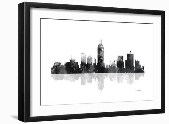 Indianapolis Indiana Skyline BG 1-Marlene Watson-Framed Giclee Print