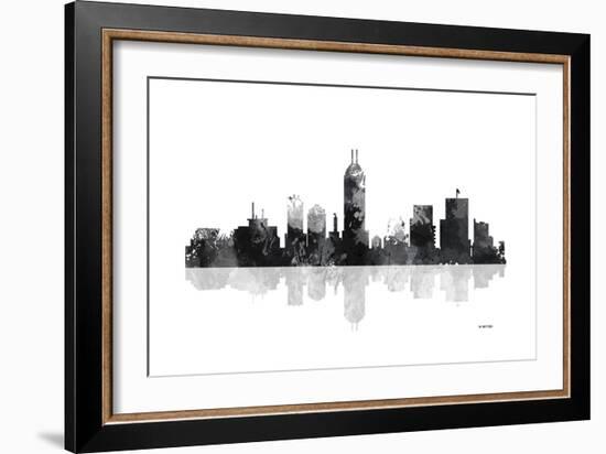 Indianapolis Indiana Skyline BG 1-Marlene Watson-Framed Giclee Print