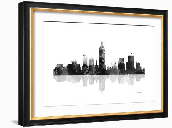 Indianapolis Indiana Skyline BG 1-Marlene Watson-Framed Giclee Print