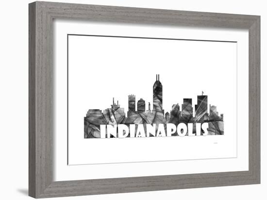 Indianapolis Indiana Skyline BG 2-Marlene Watson-Framed Giclee Print