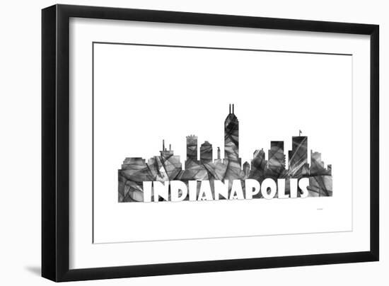 Indianapolis Indiana Skyline BG 2-Marlene Watson-Framed Giclee Print