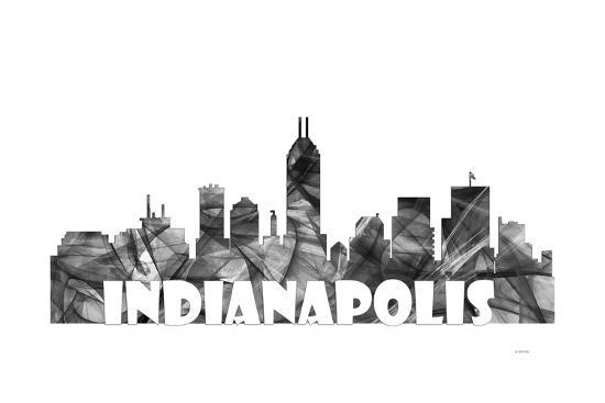 indianapolis indiana skyline bg 2 giclee print by marlene watson