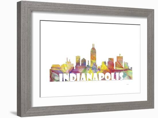 Indianapolis Indiana Skyline Mclr 2-Marlene Watson-Framed Giclee Print