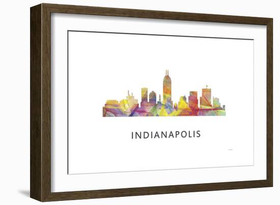 Indianapolis Indiana Skyline-Marlene Watson-Framed Giclee Print