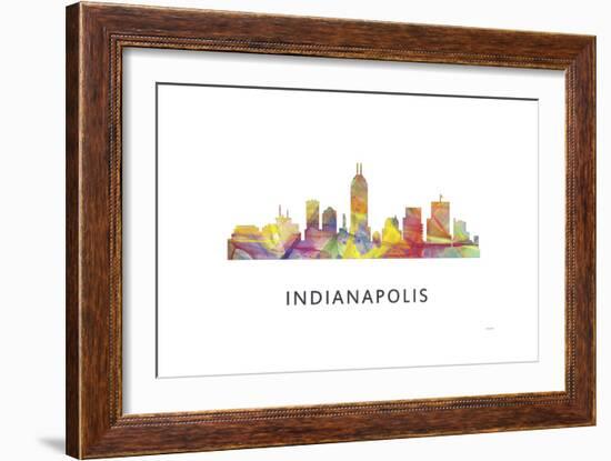 Indianapolis Indiana Skyline-Marlene Watson-Framed Giclee Print