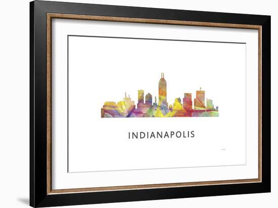 Indianapolis Indiana Skyline-Marlene Watson-Framed Giclee Print