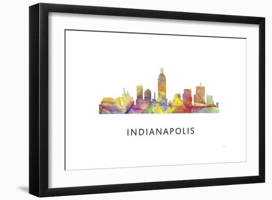 Indianapolis Indiana Skyline-Marlene Watson-Framed Giclee Print