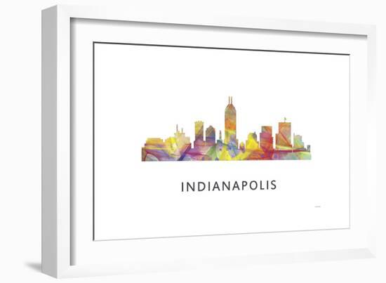 Indianapolis Indiana Skyline-Marlene Watson-Framed Giclee Print