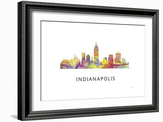 Indianapolis Indiana Skyline-Marlene Watson-Framed Giclee Print