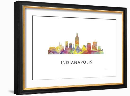 Indianapolis Indiana Skyline-Marlene Watson-Framed Giclee Print