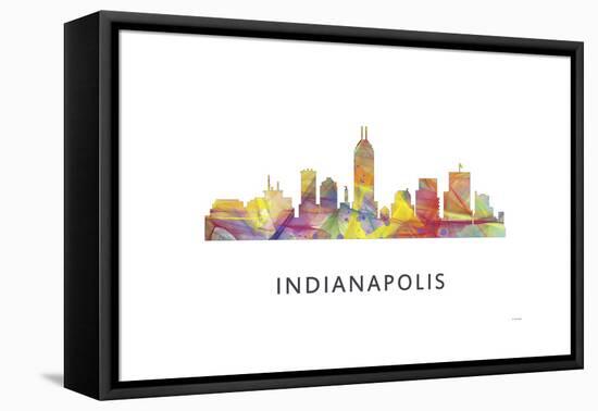 Indianapolis Indiana Skyline-Marlene Watson-Framed Premier Image Canvas