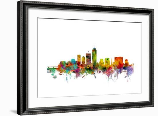 Indianapolis Indiana Skyline-Michael Tompsett-Framed Art Print