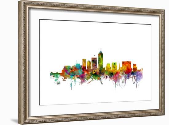 Indianapolis Indiana Skyline-Michael Tompsett-Framed Art Print