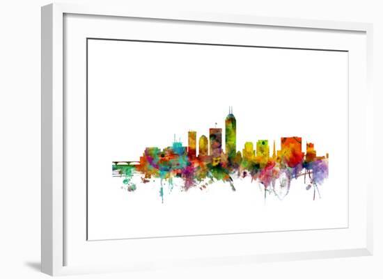 Indianapolis Indiana Skyline-Michael Tompsett-Framed Art Print