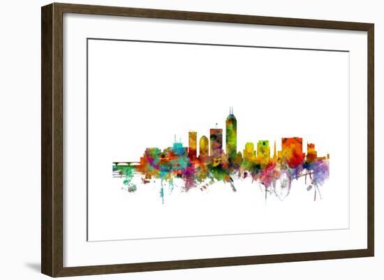 Indianapolis Indiana Skyline-Michael Tompsett-Framed Art Print