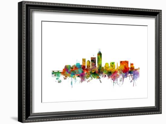 Indianapolis Indiana Skyline-Michael Tompsett-Framed Art Print