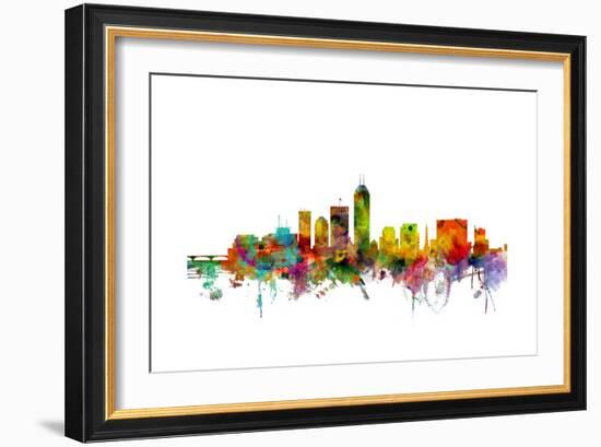 Indianapolis Indiana Skyline-Michael Tompsett-Framed Art Print