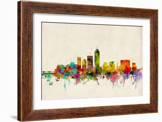 Indianapolis Indiana Skyline-Michael Tompsett-Framed Art Print