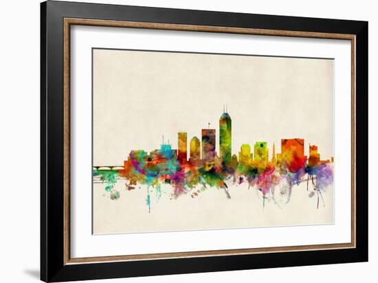 Indianapolis Indiana Skyline-Michael Tompsett-Framed Art Print