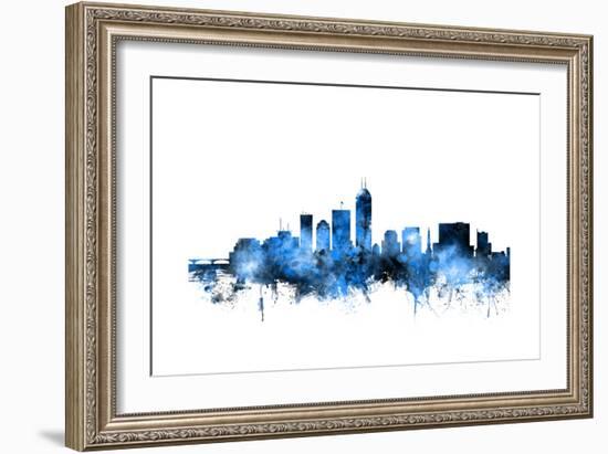 Indianapolis Indiana Skyline-Michael Tompsett-Framed Art Print