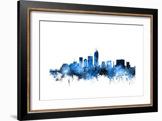 Indianapolis Indiana Skyline-Michael Tompsett-Framed Art Print