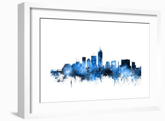 Indianapolis Indiana Skyline-Michael Tompsett-Framed Art Print