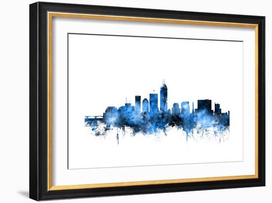 Indianapolis Indiana Skyline-Michael Tompsett-Framed Art Print